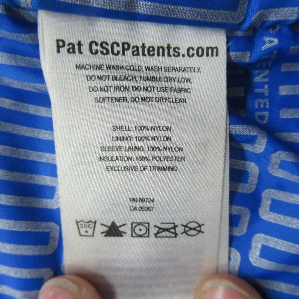 Columbia Jacket Kids Large Blue Thermal Camo Hooded Water‎ Resistant Insulated
